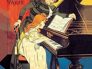 A Bord Pianos - 'The First Lesson' by Eugene Oge - Art Print