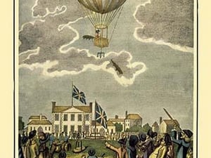 Ascent of Lunardi's Balloon - Art Print