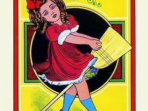 Broom Girl Broom Label - Art Print