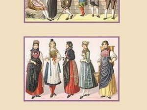 A Variety of Swiss Fashions by Auguste Racinet - Art Print
