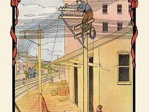 The Linesman by H.O. Kennedy - Art Print