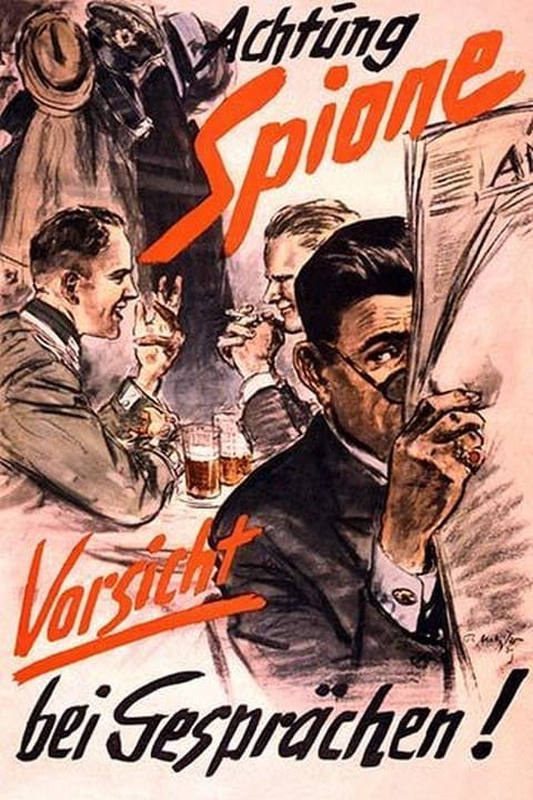 Achtung Spione Vorsicht bei Gesprachen! by Theo Matejko - Art Print