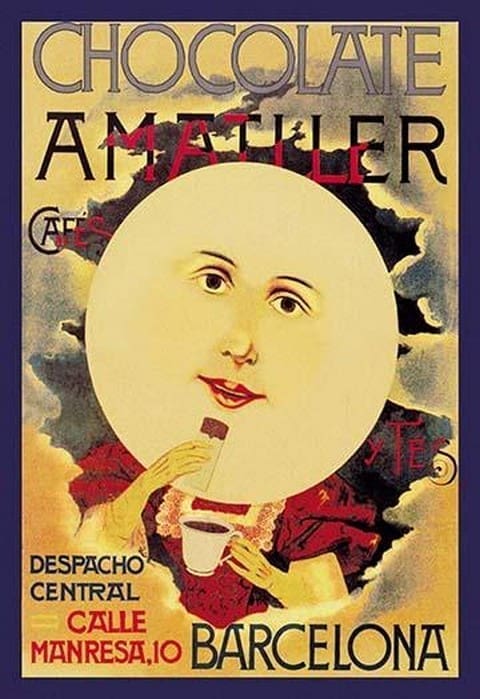 Chocolate Amatller: Barcelona (Moon) - Art Print