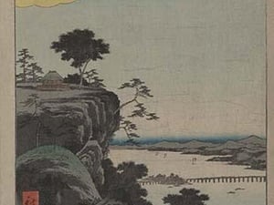 Autumn moon at Ishiyama (Ishiyama no shugestu) by Utagawa Hiroshige - Art Print