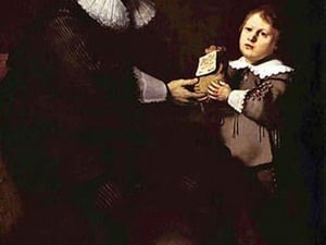 Portrait of Jan and his son Pellicorne by Rembrandt Van Rijn - Art Print