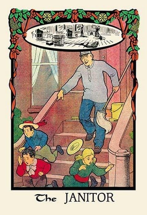 The Janitor by H.O. Kennedy - Art Print