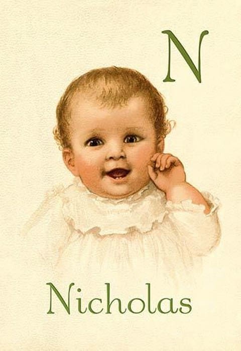 N for Nicholas by Ida Waugh - Art Print