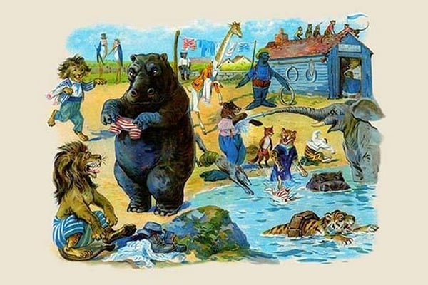 The Hippo's Costume was too Small by Half by G.H. Thompson - Art Print