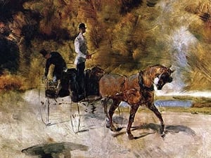 The One-Horse Carriage by Henri de Toulouse-Lautrec - Art Print