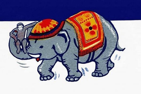 Walking Elephant #2 - Art Print