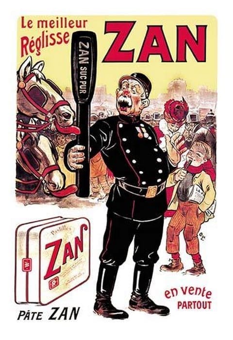 Licorice Candy Advertisement by Eugene Oge - Art Print