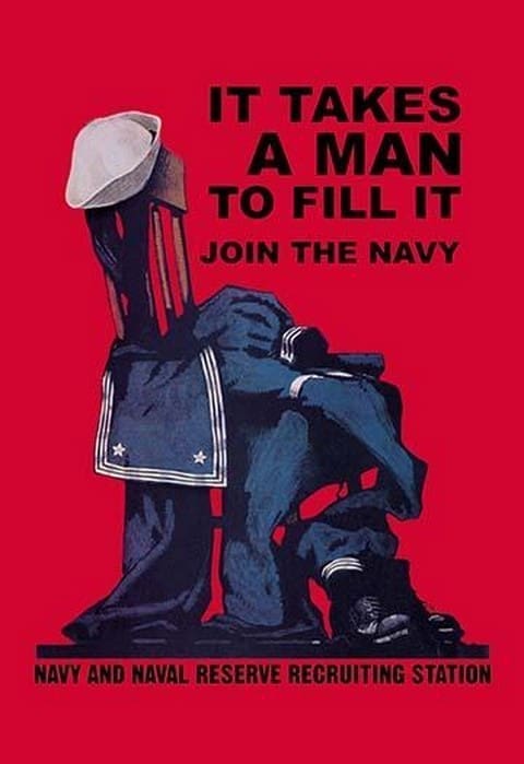 It Takes a Man to Fill It by Charles Stafford Duncan - Art Print