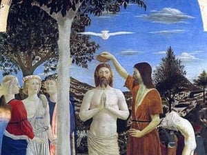 Baptism of Christ by Piero della Francesca - Art Print