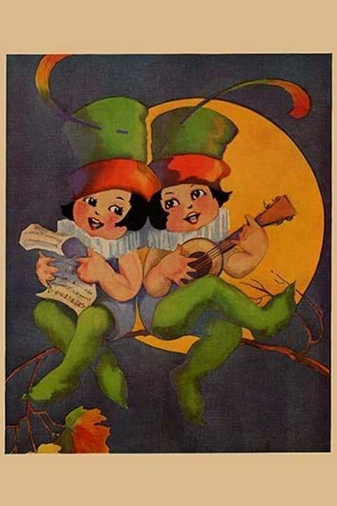 Cherubs sing above a setting sun by Home Arts #2 - Art Print
