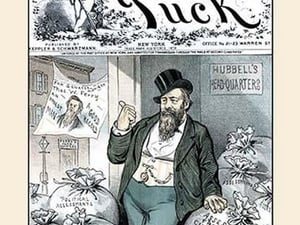 Puck Magazine: Hubble Wants to Be Senator by Frederick Burr Opper - Art Print