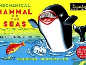 Mammal of the Seas: Whale Chasing Fish - Art Print