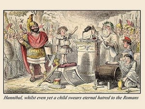 A Child Swears Eternal Hatred by John Leech - Art Print
