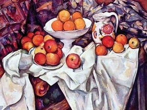 Still Life With Apples & Oranges by Paul Cezanne - Art Print