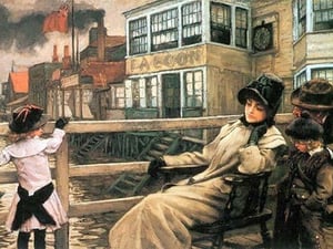 On the ferry waiting #2 by James Tissot - Art Print