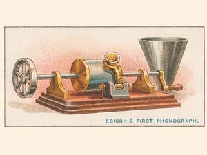 Edison's First Phonograph - Art Print