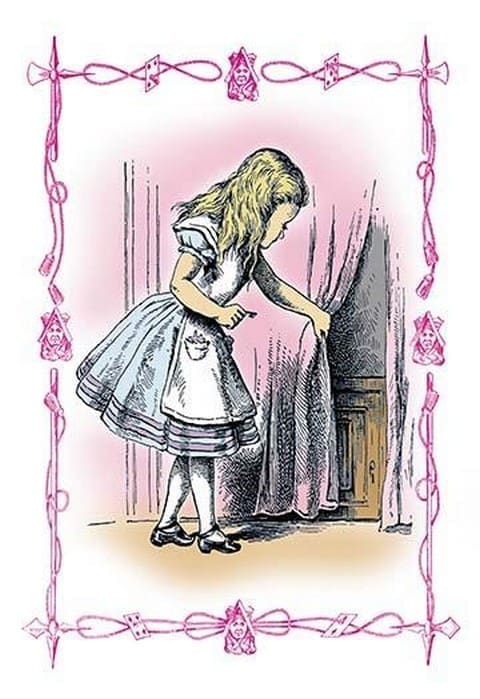 Alice in Wonderland: Alice Tries the Golden Key by John Tenniel - Art Print