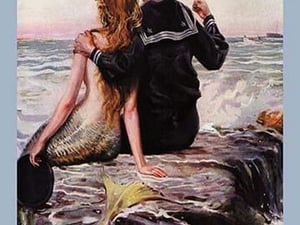 Sailor and Mermaid - Art Print
