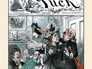 Puck Magazine: Something Has Turned Up! by Bernhard Gillam - Art Print