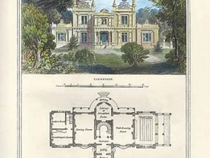 A Villa in the Florentine Style by Richard Brown - Art Print