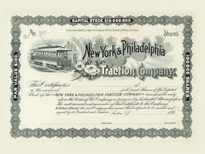 New York and Philadelphia Traction Company by FREE LIBRARY OF PHILADELPHIA - Art Print