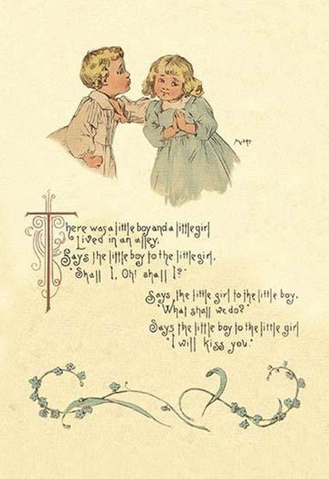 There Was a Little Boy and a Little Girl by Maud Humphrey - Art Print