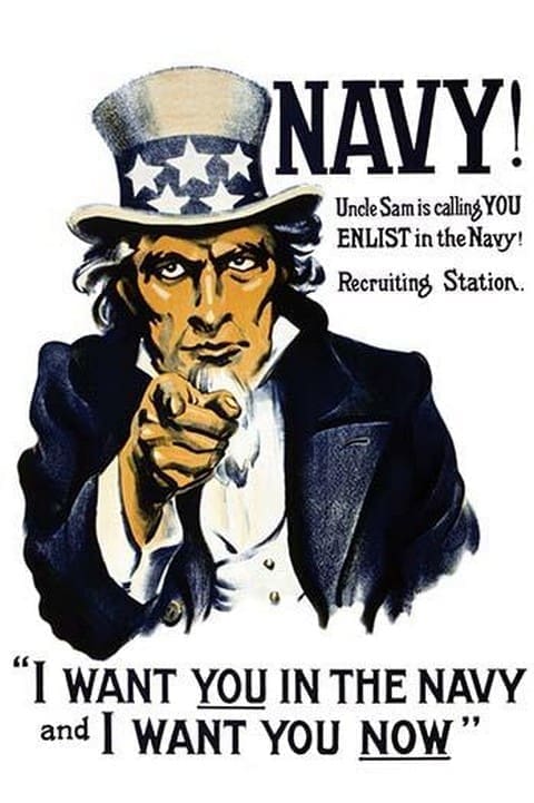 Navy! Uncle Sam is calling you--enlist in the Navy! by Western Litho. Co - Art Print