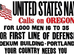 United States Navy calls on Oregon by Wells Fargo & Co. - Art Print