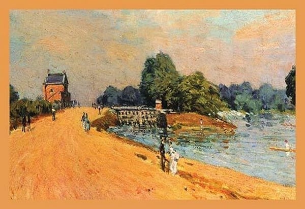 The Road at Hampton Court by Alfred Sisley - Art Print