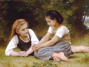 Hazelnuts by William Bouguereau - Art Print