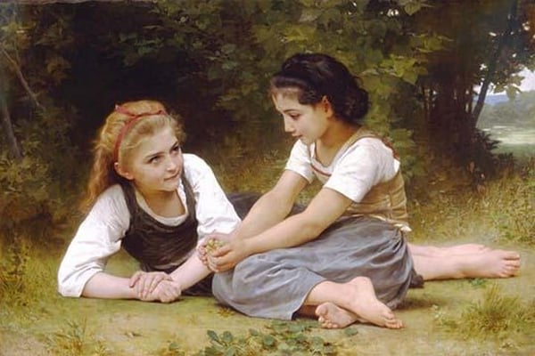 Hazelnuts by William Bouguereau - Art Print