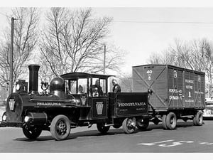 Car Pulling Train Car