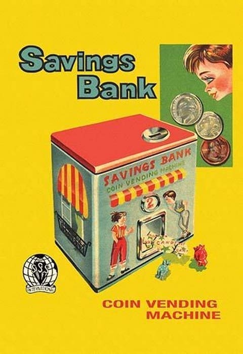Coin Vending Machine Savings Bank - Art Print