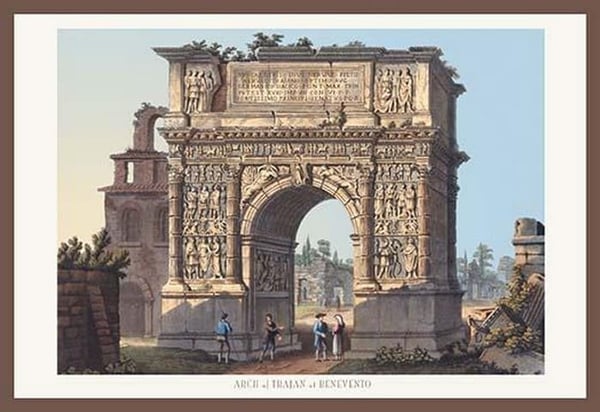 Arch of Trajan at Benevento by M. DuBourg - Art Print