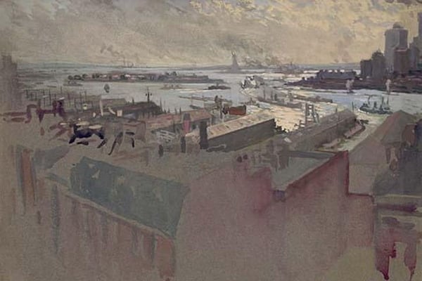 New York Bay from the Margaret - Art Print