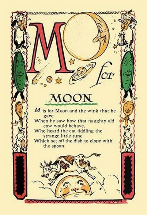 M for Moon by Tony Sarge - Art Print