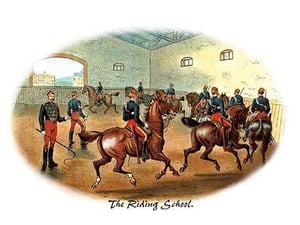 The Riding School by Richard Simkin - Art Print