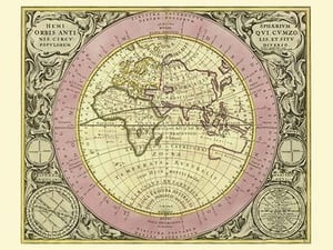 Hemisphaerium Orbis Antiqui by Andreas Cellarius #2 - Art Print