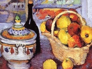 Apples Bottle and Tureen by Paul Cezanne - Art Print
