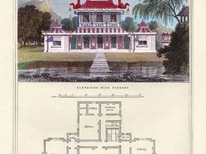 A Chinese Residence by Richard Brown - Art Print
