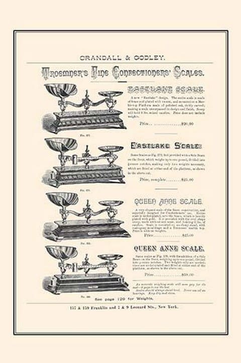 Troemners Fine Confectioners Scales - Art Print