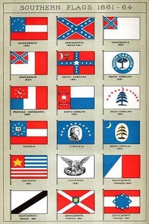 Southern Flags 1861-64 - Art Print