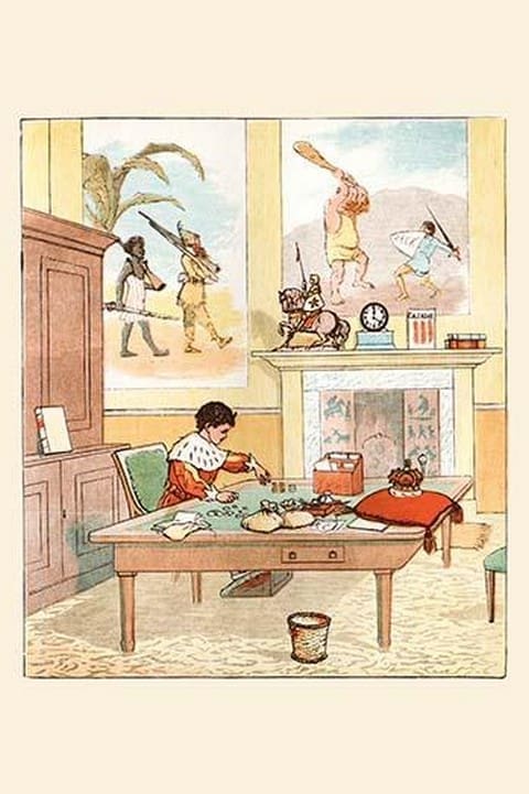 The King was in his Counting house counting out his money by Randolph Caldecott - Art Print
