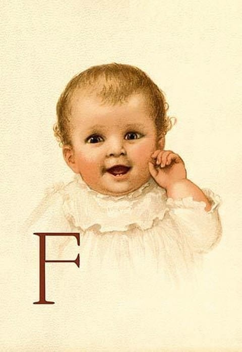 Baby Face F by Dorothy Waugh - Art Print