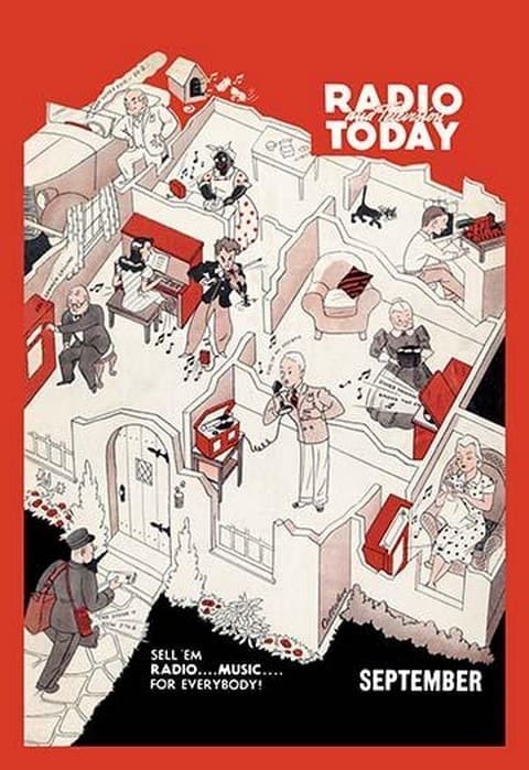 Radio and Television Today: Sell 'Em Radio Music For Everybody! - Art Print