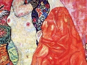 The Girlfriends by Gustav Klimt - Art Print